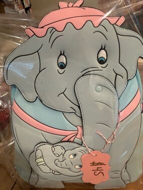 Cute Dumbo Elephant Crossbody Bag - Pink & Light Blue